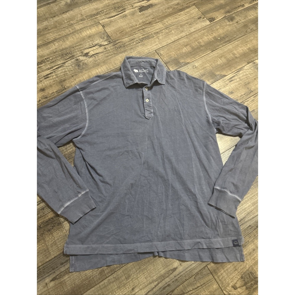 Onward Reserve Polo  Mens M Blue Long Sleeve Performance